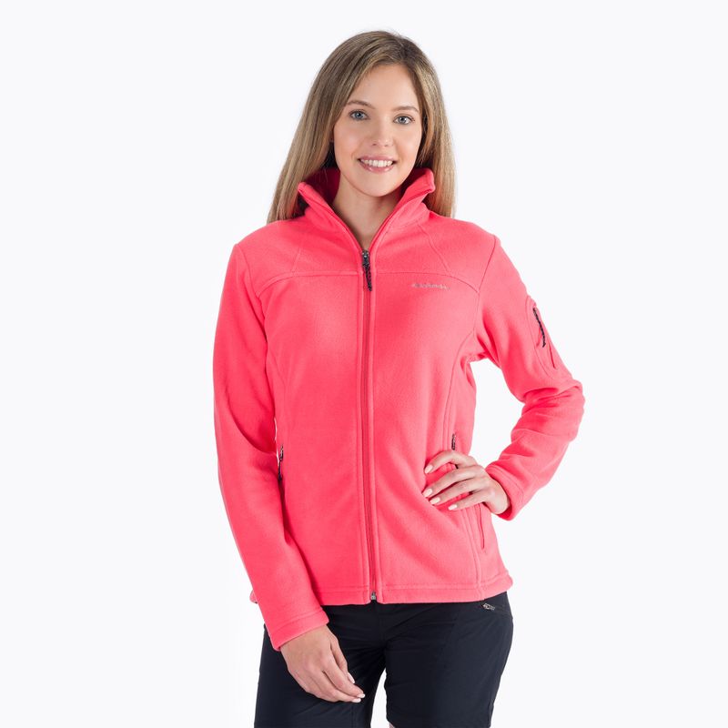 Felpa in pile Columbia Fast Trek II da donna, rosa arancio