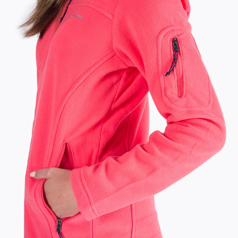 Felpa in pile Columbia Fast Trek II da donna, rosa arancio 4