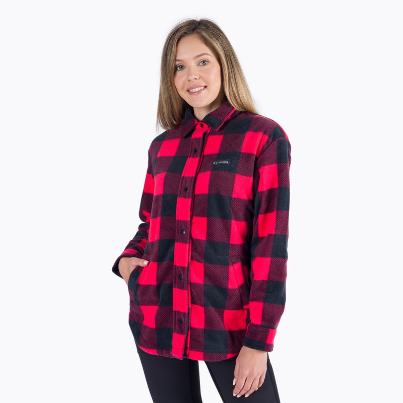 Camicia Columbia Benton Springs da donna con stampa a giglio rosso