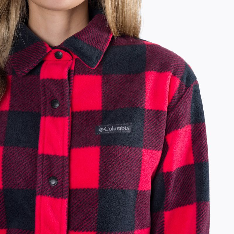 Camicia Columbia Benton Springs da donna con stampa a giglio rosso 4