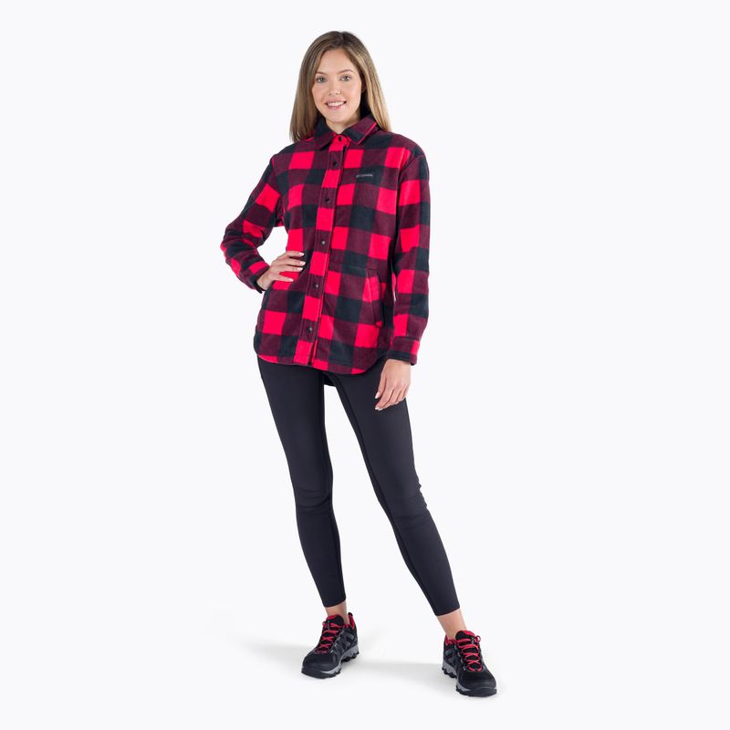 Camicia Columbia Benton Springs da donna con stampa a giglio rosso 6