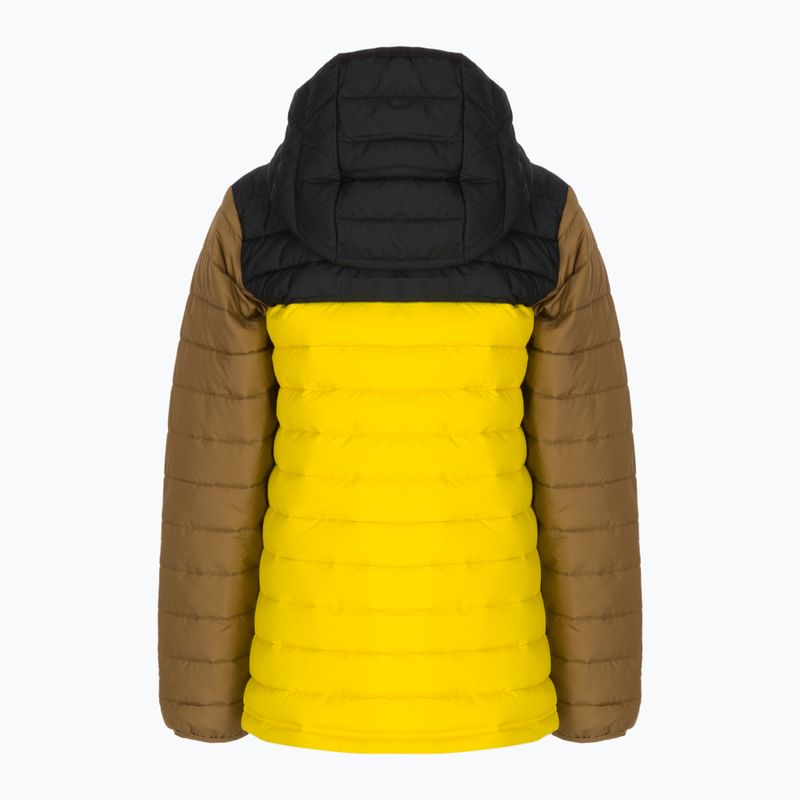 Piumino Columbia Powder Lite con cappuccio laser lemon/nero/delta per bambini 2
