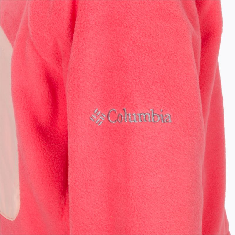 Felpa in pile Columbia Fast Trek III Full Zip da bambino rosa blush/peach blossom 5