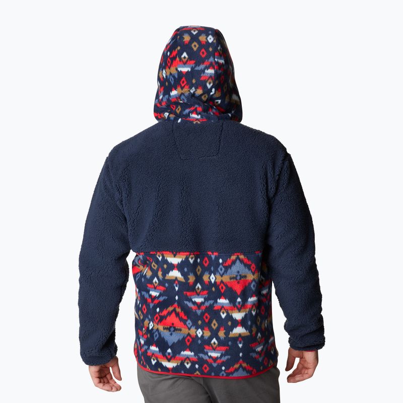 Felpa Columbia Backbowl Sherpa in pile coll navy/coll navy stampa rocky mtn da uomo 2