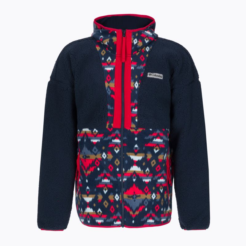 Felpa Columbia Backbowl Sherpa in pile coll navy/coll navy stampa rocky mtn da uomo 7