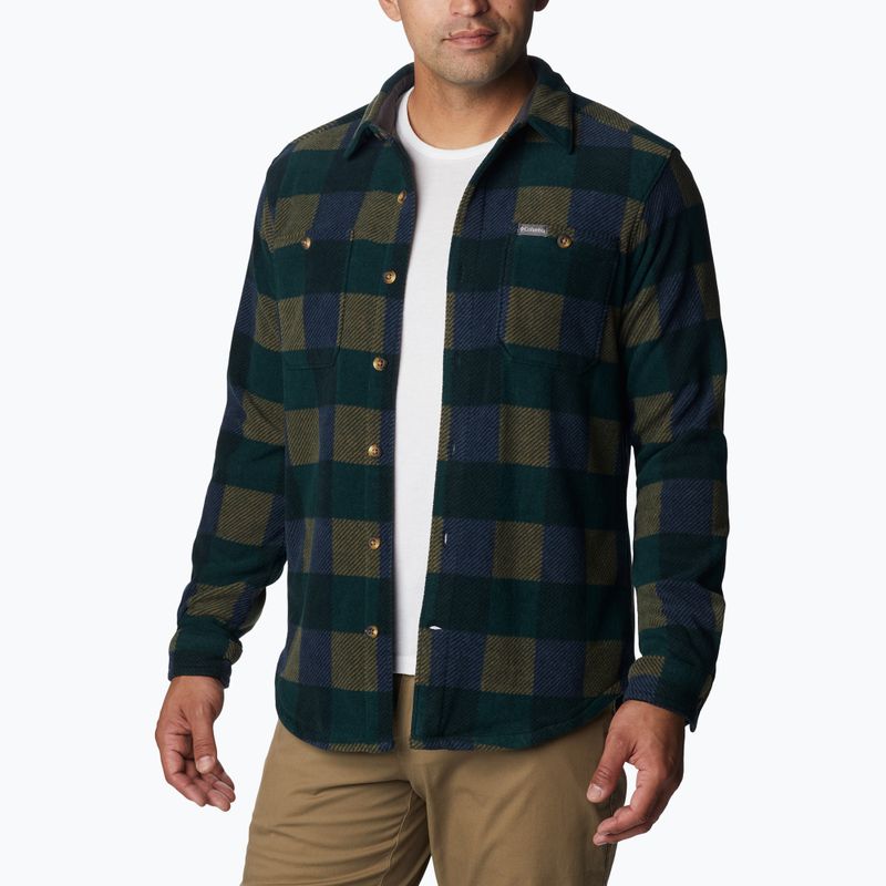 Columbia uomo Flare Gun Fleece, camicia a quadri multi abete rosso 4
