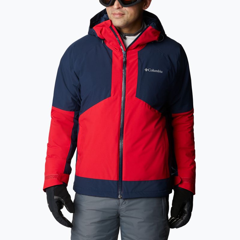 Giacca da sci Columbia Centerport II uomo mountain red/collegiate navy