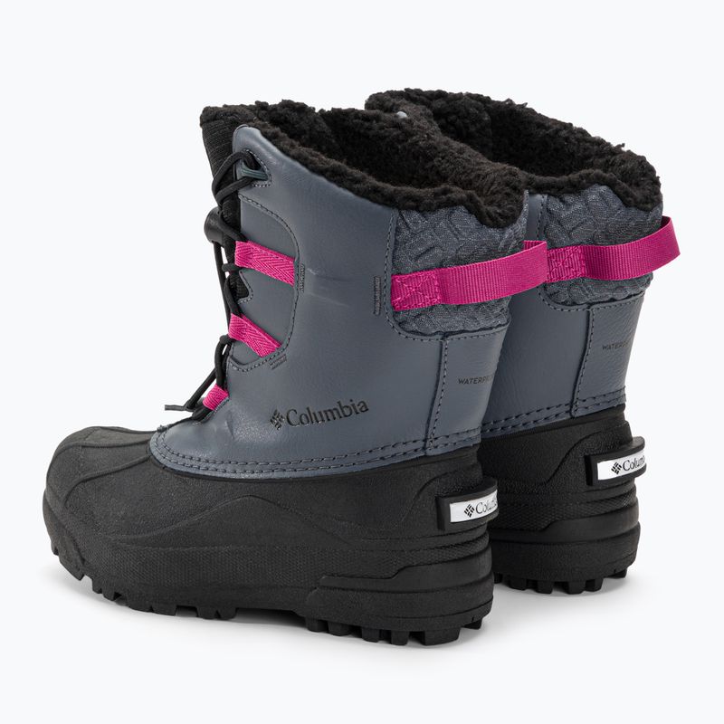 Columbia Bugaboot Celsius Stivali da neve per bambini grafite/fucsia selvatico 3