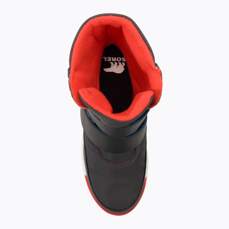 Sorel Whitney II Strap WP jet/poppy red junior stivali da neve 6