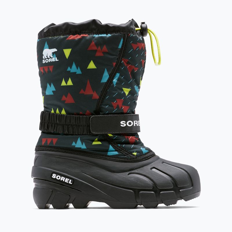 Sorel Flurry Print Boys nero/nero stivali da neve per bambini 2