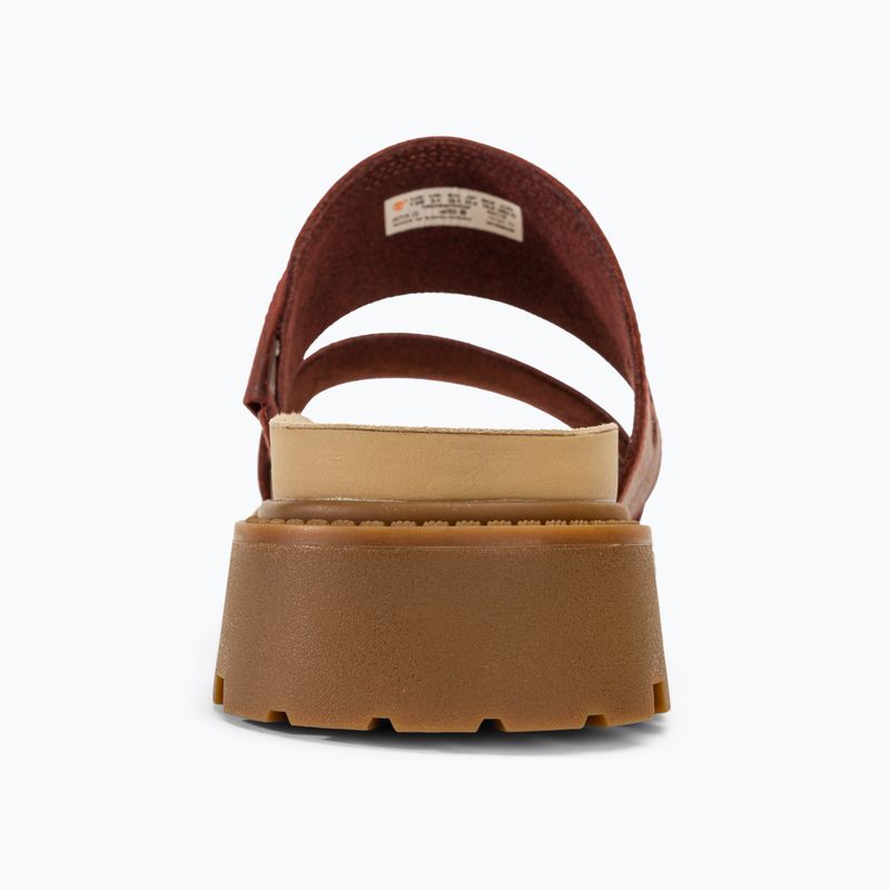 Timberland Clairemont Way infradito da donna rosso scuro pieno fiore 6