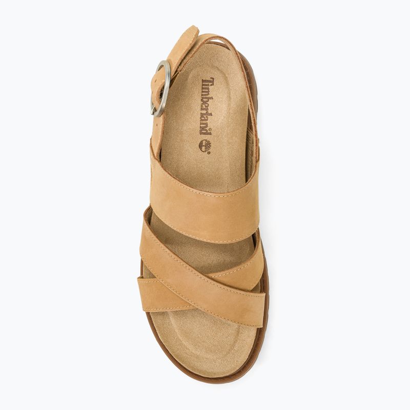 Timberland Clairemont Way sandali da donna in nabuk beige medio 5