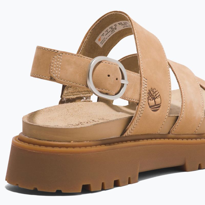 Timberland Clairemont Way sandali da donna in nabuk beige medio 8