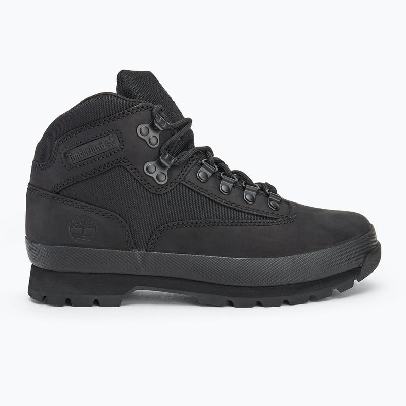 Uomo Timberland Euro Hiker Mid Lace stivali in nabuk nero 2
