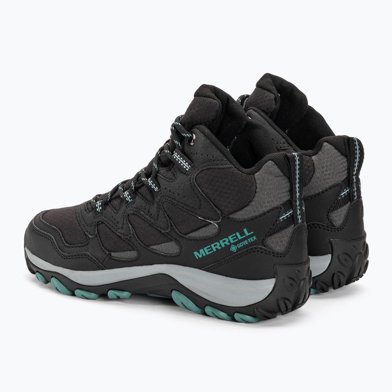 Scarpe da trekking da donna Merrell West Rim Sport Mid GTX nero 3