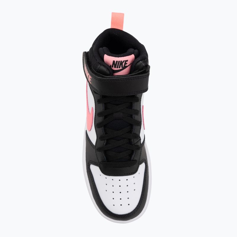 Nike Court Borough Mid 2 nero/impulso del tramonto/bianco scarpe da bambino 5