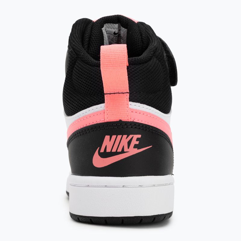Nike Court Borough Mid 2 nero/impulso del tramonto/bianco scarpe da bambino 6