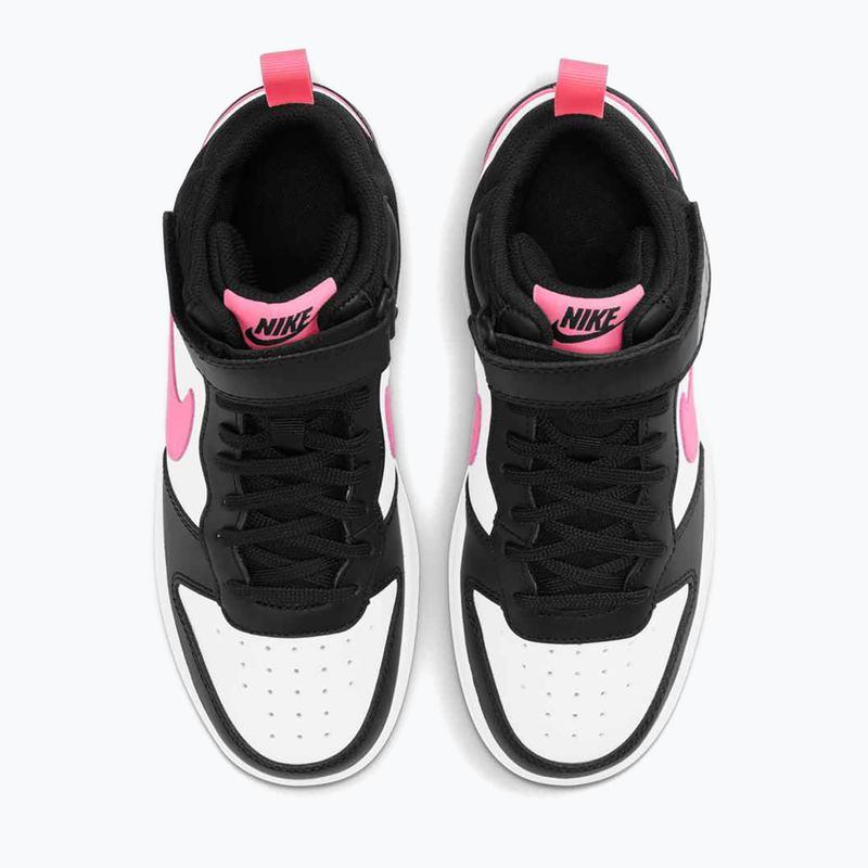 Nike Court Borough Mid 2 nero/impulso del tramonto/bianco scarpe da bambino 10