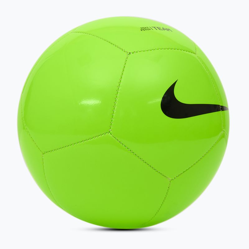 Pallone da calcioNike Pitch Team calcio dimensioni 4 verde elettrico / nero 2