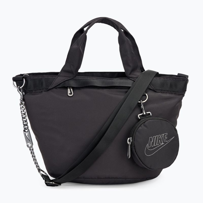 Borsa da donna Nike Futura Luxe 10 l nero/nero/grigio fumo chiaro