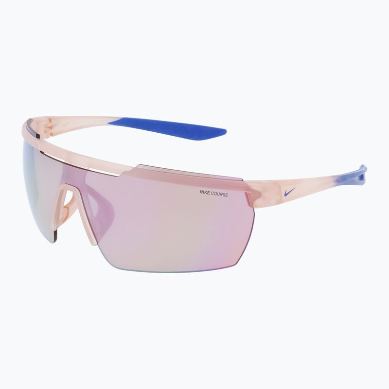 Occhiali da sole Nike Windshield Elite E opachi e lavati, color corallo, blu lattiginoso. 3