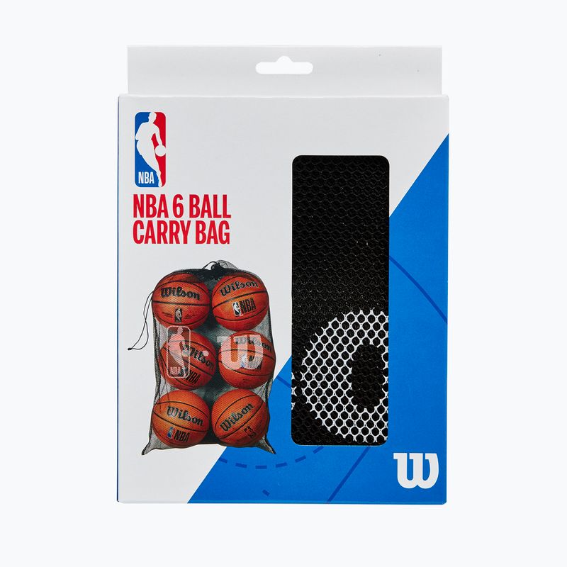 Wilson NBA 6 Ball Mesh Carry bag nero 2