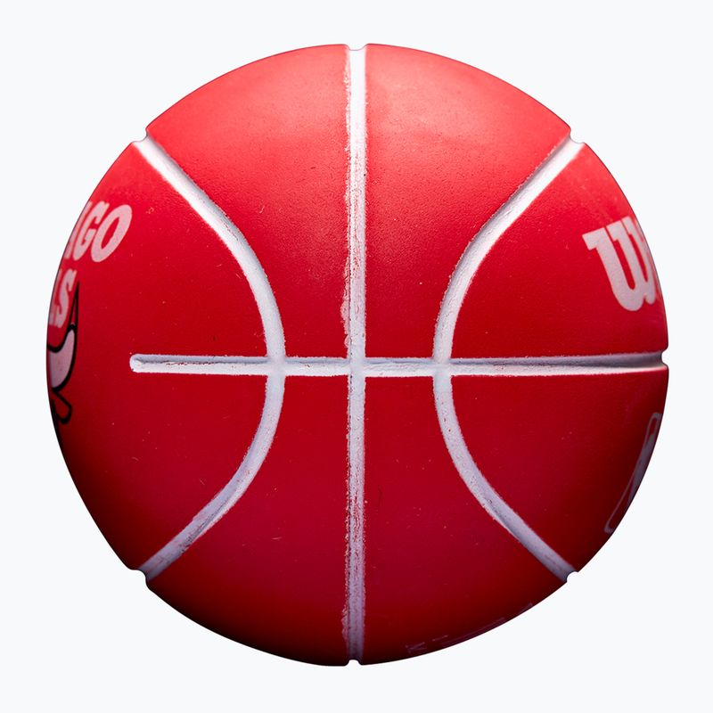 Super Mini Wilson NBA Palla da dribbling Chicago Bulls rosso 3