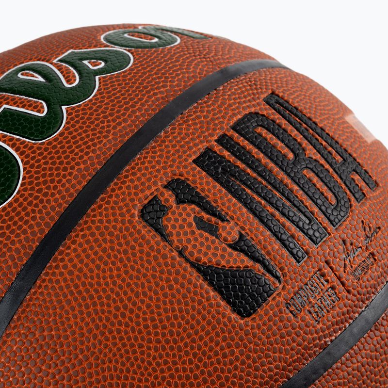 Wilson NBA Team Alliance Milwaukee Bucks marrone taglia 7 basket 3