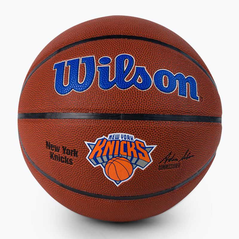 Wilson NBA Team Alliance New York Knicks marrone basket dimensioni 7