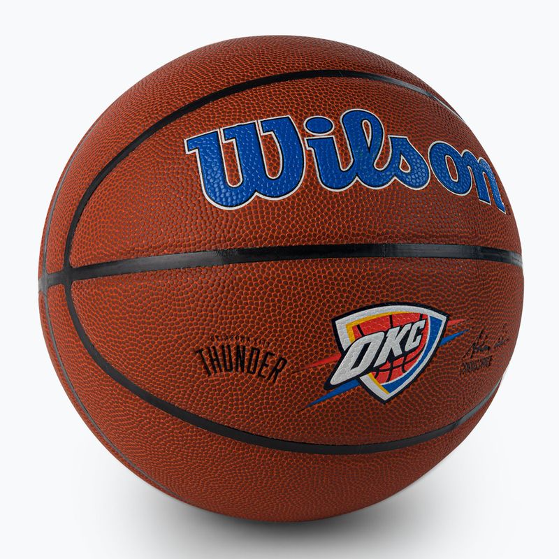 Wilson NBA Team Alliance Oklahoma City Thunder basket marrone taglia 7 2