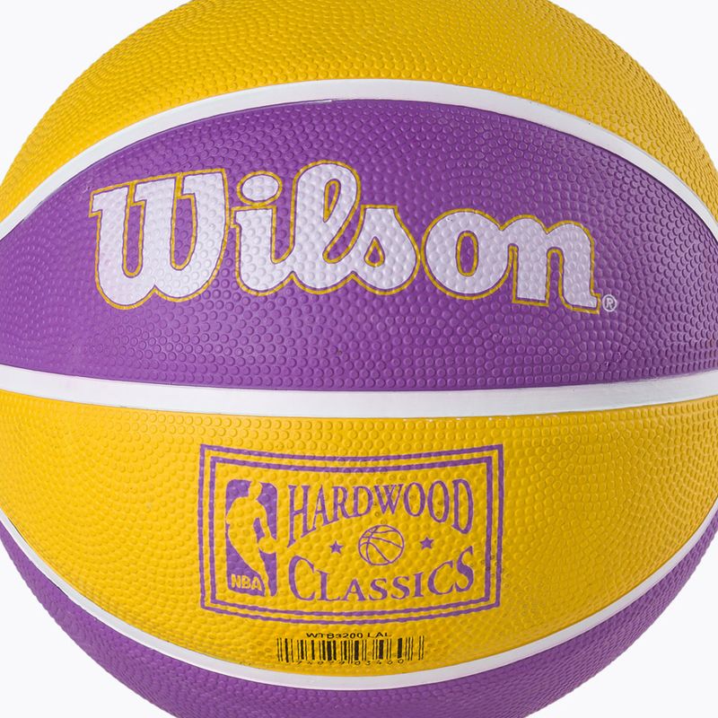 Pallacanestro da bambino Wilson NBA Team Retro Mini Los Angeles Lakers viola taglia 3 3