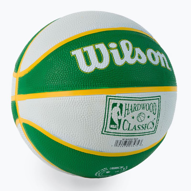 Pallacanestro da bambino Wilson NBA Team Retro Mini Seattle SuperSonics verde taglia 3 2