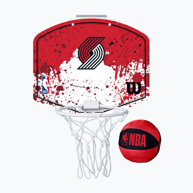 Set di palloni da basket Wilson NBA Team Mini Hoop Portland Trail Blazers