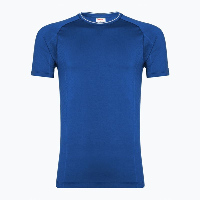 Wilson Team Seamless Shirt Crew Uomo blu royal