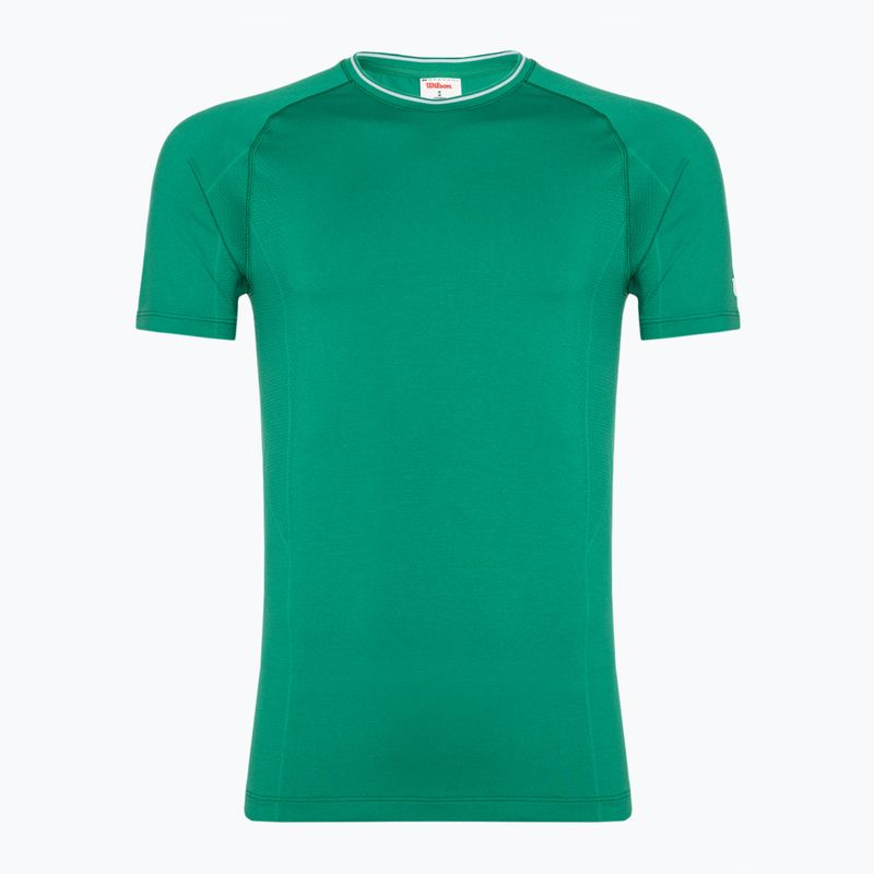 Maglietta Wilson Team Seamless Crew da uomo, colore verde, da campo