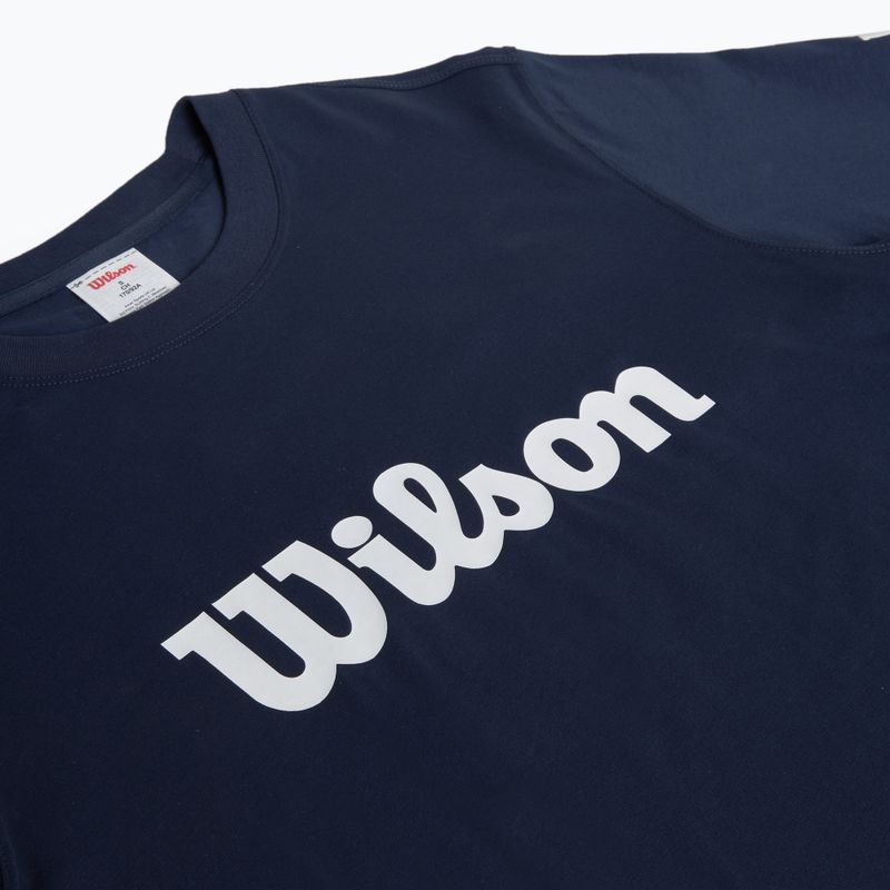 Maglietta da tennis Wilson Team Graphic classic navy script da uomo 3