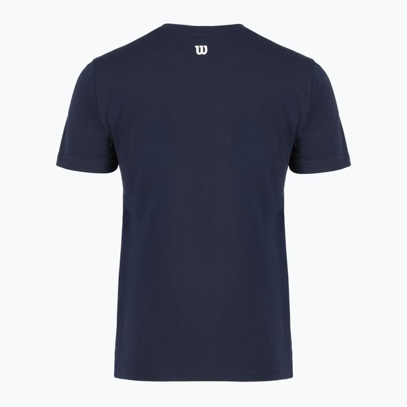 Maglietta da tennis da donna Wilson Team Graphic Script W classic navy script 2