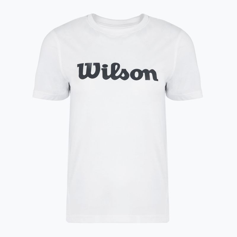 Maglietta da tennis da donna Wilson Team Graphic Script W bianco brillante script