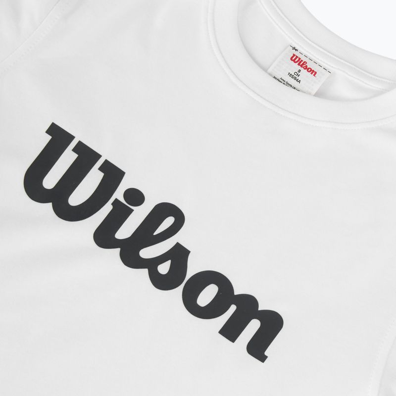 Maglietta da tennis da donna Wilson Team Graphic Script W bianco brillante script 3