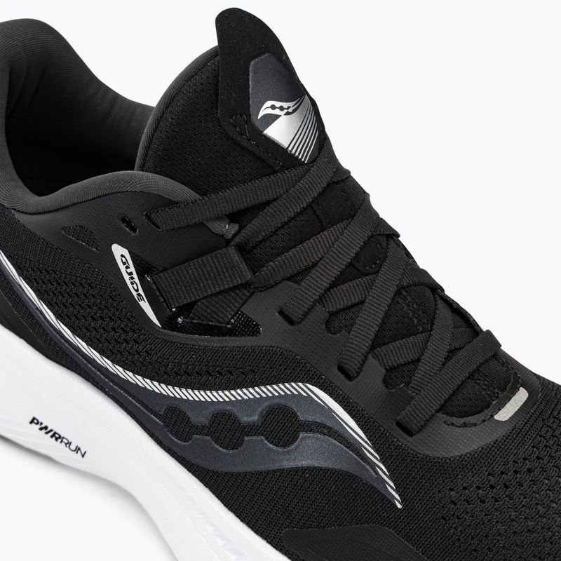 Scarpe da corsa Saucony Guide 15 nero/bianco da uomo 8