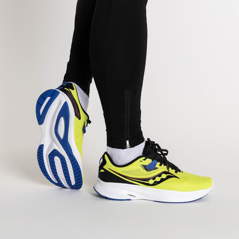 Uomo Saucony Guide 15 acido / blu una volta scarpe da corsa 2