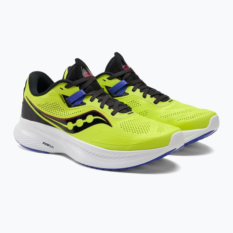 Uomo Saucony Guide 15 acido / blu una volta scarpe da corsa 4