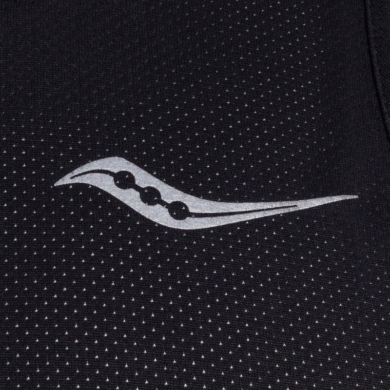 Saucony Stopwatch Singlet Uomo maglia da corsa in erica nera 3