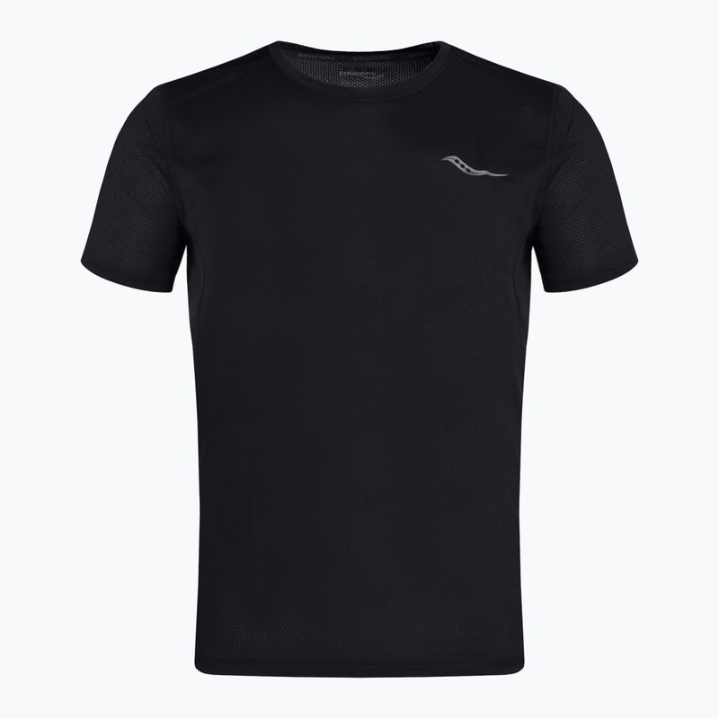 Maglietta da corsa Saucony Stopwatch rainfall heather da uomo