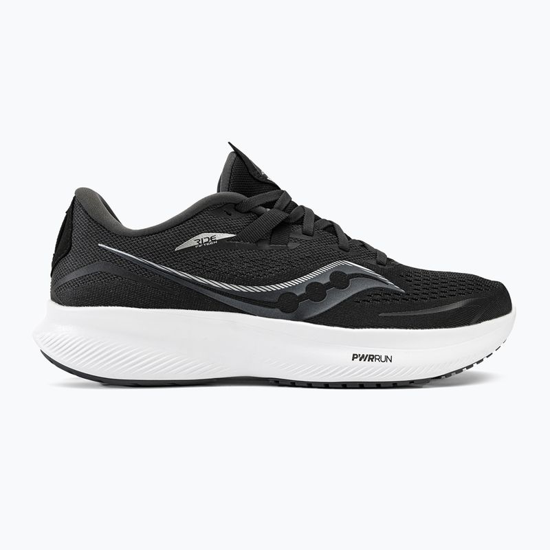 Scarpe da corsa da uomo Saucony Ride 15 nero/bianco 2