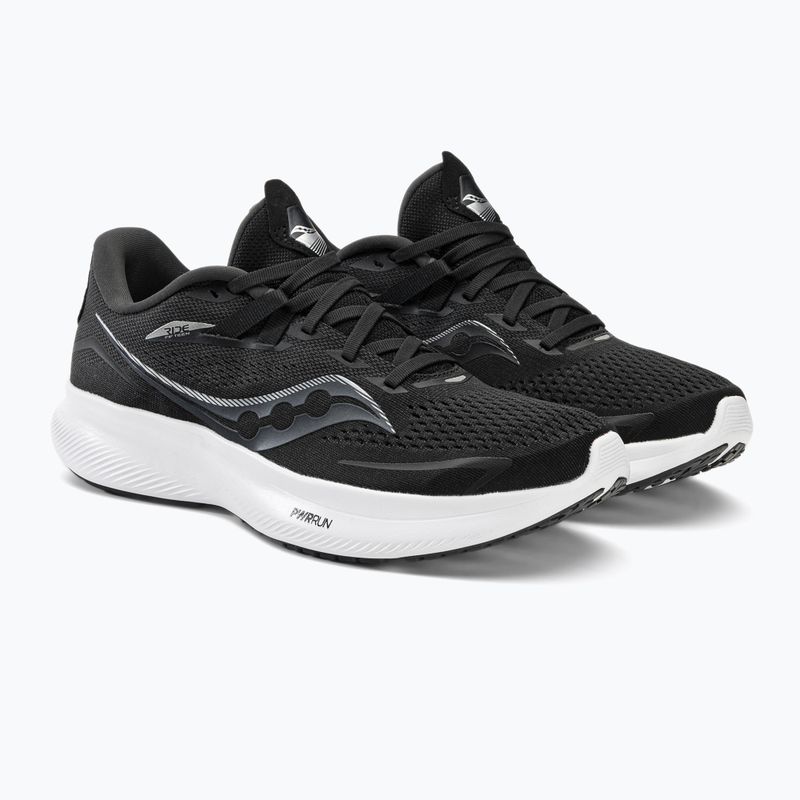 Scarpe da corsa da uomo Saucony Ride 15 nero/bianco 4