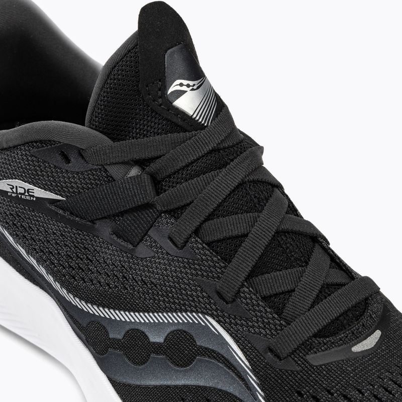 Scarpe da corsa da uomo Saucony Ride 15 nero/bianco 8