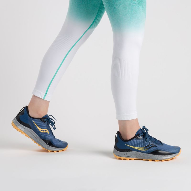 Scarpe da corsa da donna Saucony Peregrine 12 bacino/oro 2