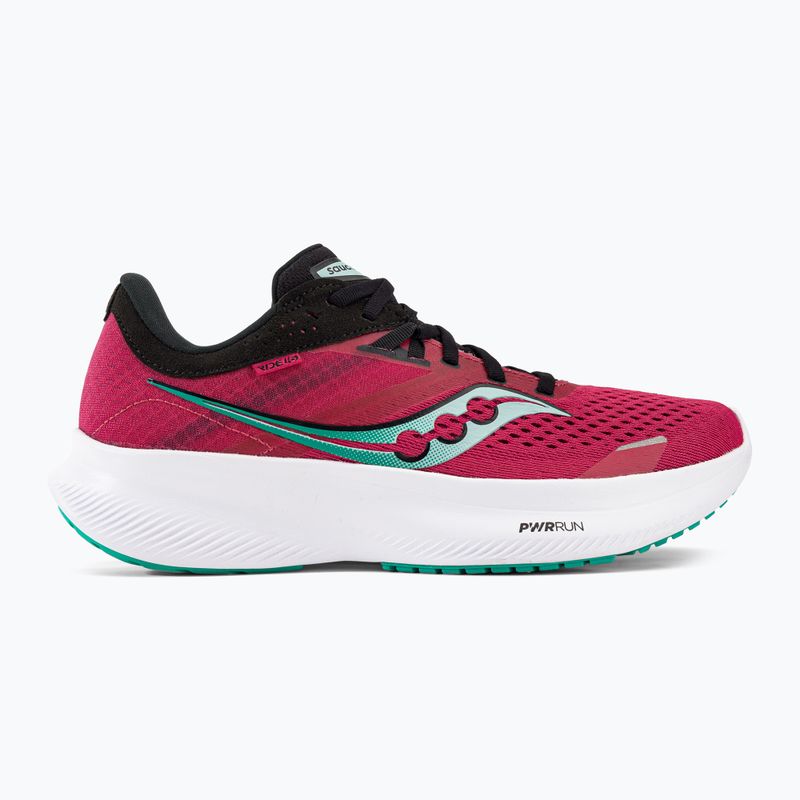 Scarpe da corsa da donna Saucony Ride 16 rosa/nero 2