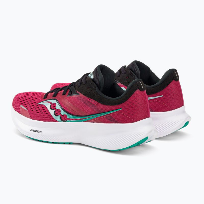 Scarpe da corsa da donna Saucony Ride 16 rosa/nero 3
